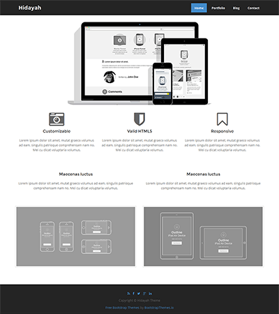 Hidayah free simple HTML template for corporate